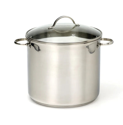 Stainless Steel Covered Stock Pot | 12 qt