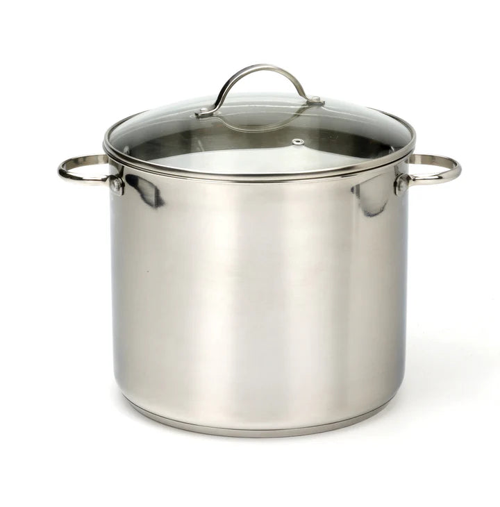 Stainless Steel Covered Stock Pot | 12 qt