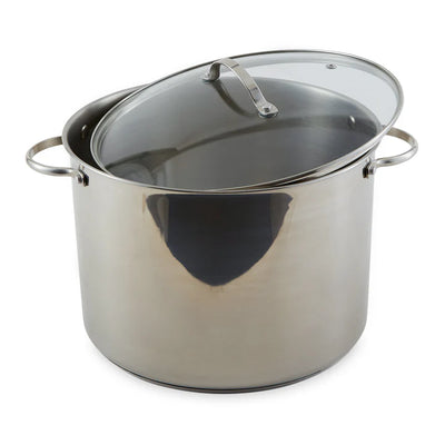 Stainless Steel Covered Stock Pot | 12 qt