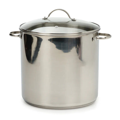 Stainless Steel Covered Stock Pot | 16 qt