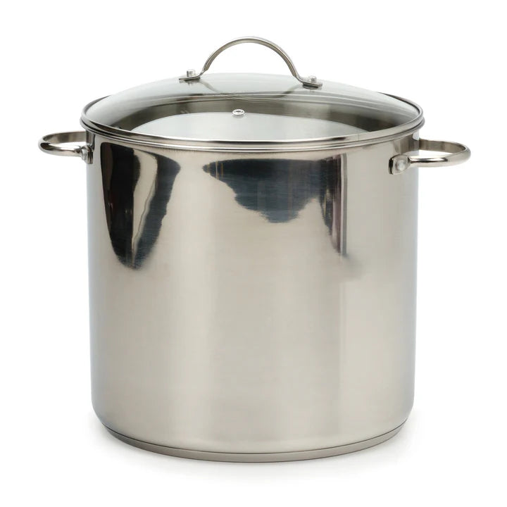 Stainless Steel Covered Stock Pot | 16 qt
