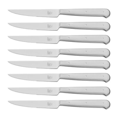 ZWILLING 8-Piece 18/10 Stainless Steel Porterhouse Steak Knife Set in Black Presentation Box