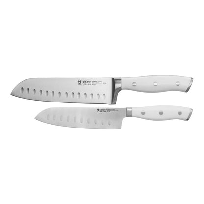 Henckels 2 Piece Forged Santoku Knife Set | White