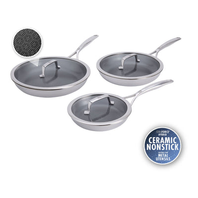 ZWILLING Peak 6-Piece Ceramic Hybrid Frying Pan Set