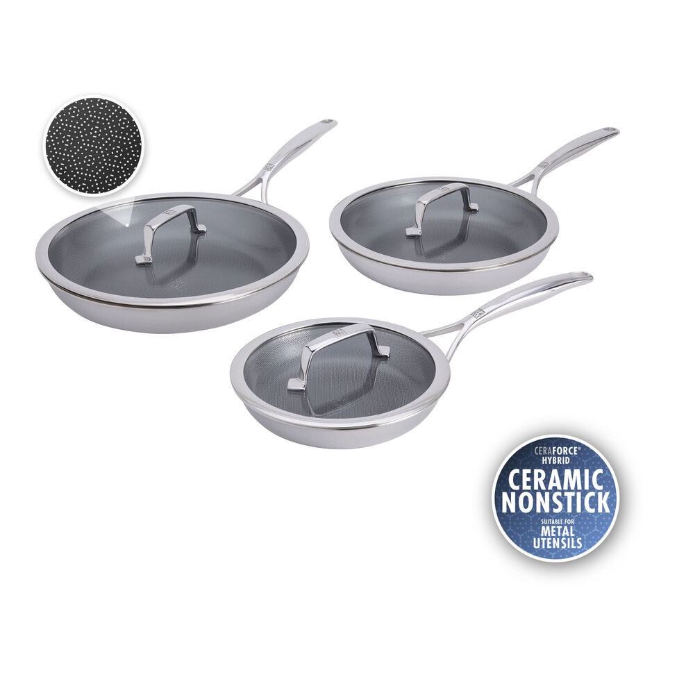 ZWILLING Peak 6-Piece Ceramic Hybrid Frying Pan Set