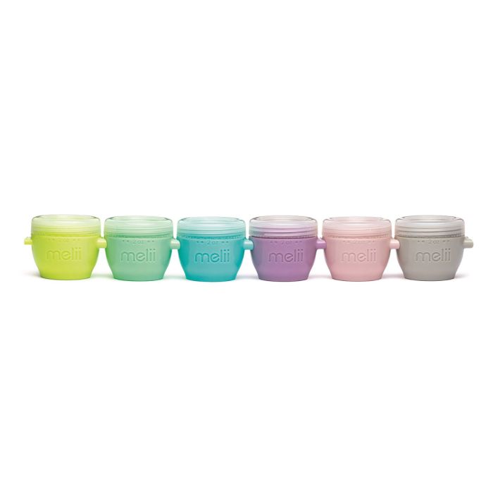 Melii Snap and Go Pods | 6 Pack 2oz Baby Food Freezer Containers
