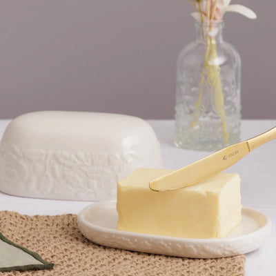 Woodland Acorn Ceramic Butter Dish