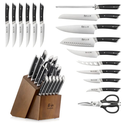 Cangshan HELENA Acacia Block Set | 17 Piece | Black