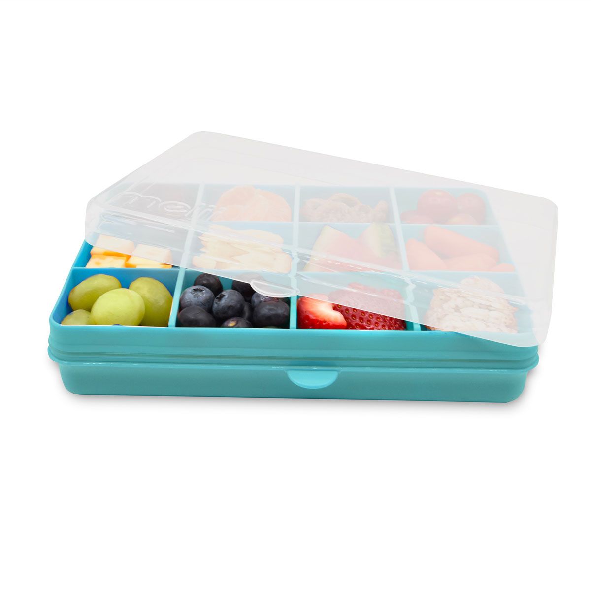 Melii Snackle Box | 12 Compartment Blue Travel Snack Container