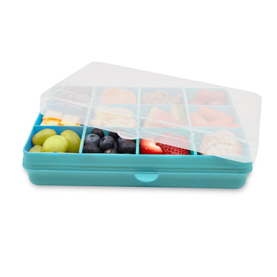 Melii Snackle Box | 12 Compartment Blue Travel Snack Container
