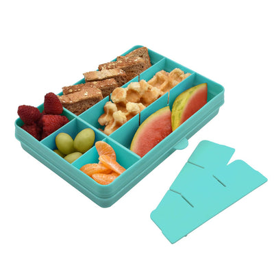 Melii Snackle Box | 12 Compartment Blue Travel Snack Container