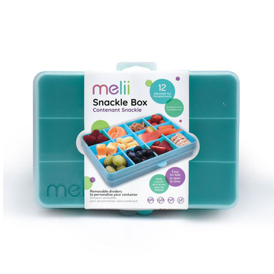 Melii Snackle Box | 12 Compartment Blue Travel Snack Container
