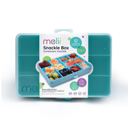 Melii Snackle Box | 12 Compartment Blue Travel Snack Container