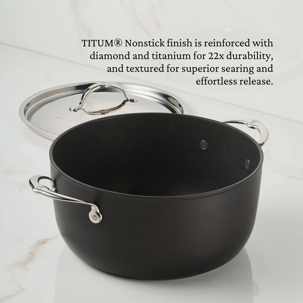 Hestan TITUM® Fusion™ 8-Quart Nonstick Stock Pot with Lid | Professional Large Stockpot