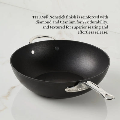 Hestan TITUM® Fusion™ 12.5" Nonstick Wok with Dome Lid | Professional Stir-Fry Pan