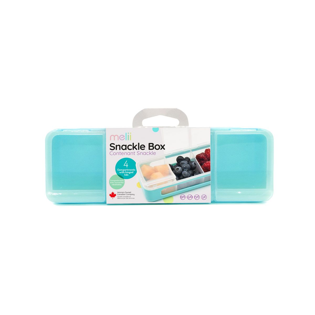 4-Compartment Snackle Box | Ocean Blue