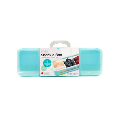 Melii Snackle Box | 4 Compartment Ocean Blue Travel Snack Container