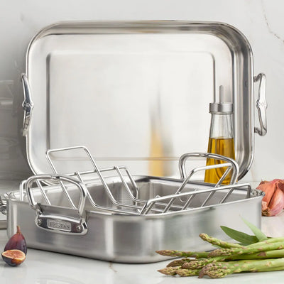 Hestan Provisions Classic Roaster With Tension Rack | Large