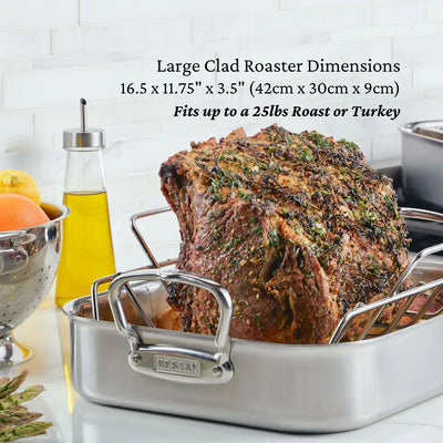 Hestan Provisions Classic Roaster With Tension Rack | Large
