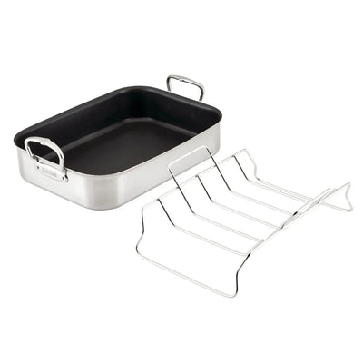 Hestan Provisions Nonstick Roaster with Stainless Steel Tension Rack | Large