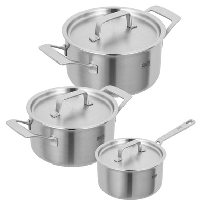 Kuhn Rikon Culinary Fiveply Set (1.7 L + 3.4 L + 6.4 L)