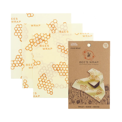 Bee’s Wrap Multi-Print Medium Wrap 3-Pack | 10 In x 11 In