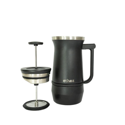 ethoz® Uptowner French Press | 32oz Vacuum-Insulated Coffee Maker