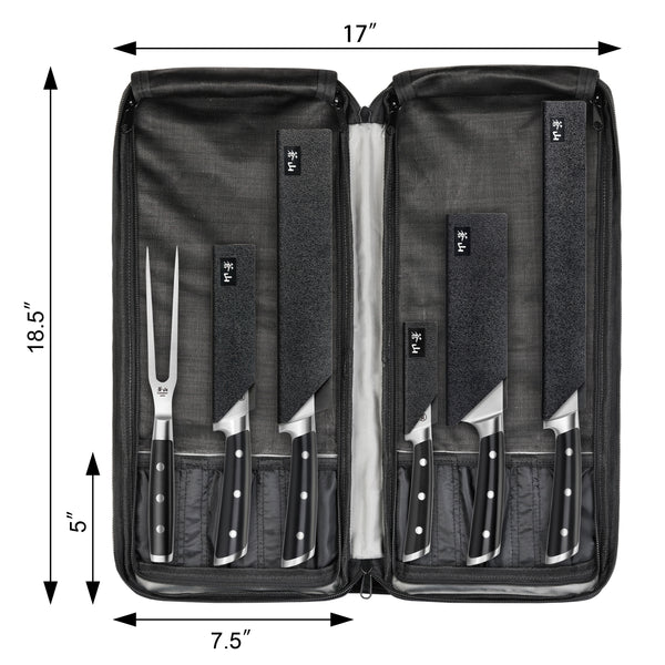 7‑Piece Cut‑Resistant Nylon Cutlery Knife Bag | Bag Only