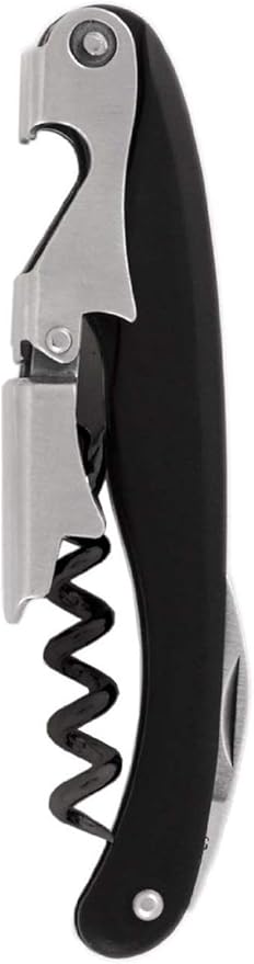 Rabbit 2-Step Waiter’s Corkscrew | Professional Wine Opener | Black