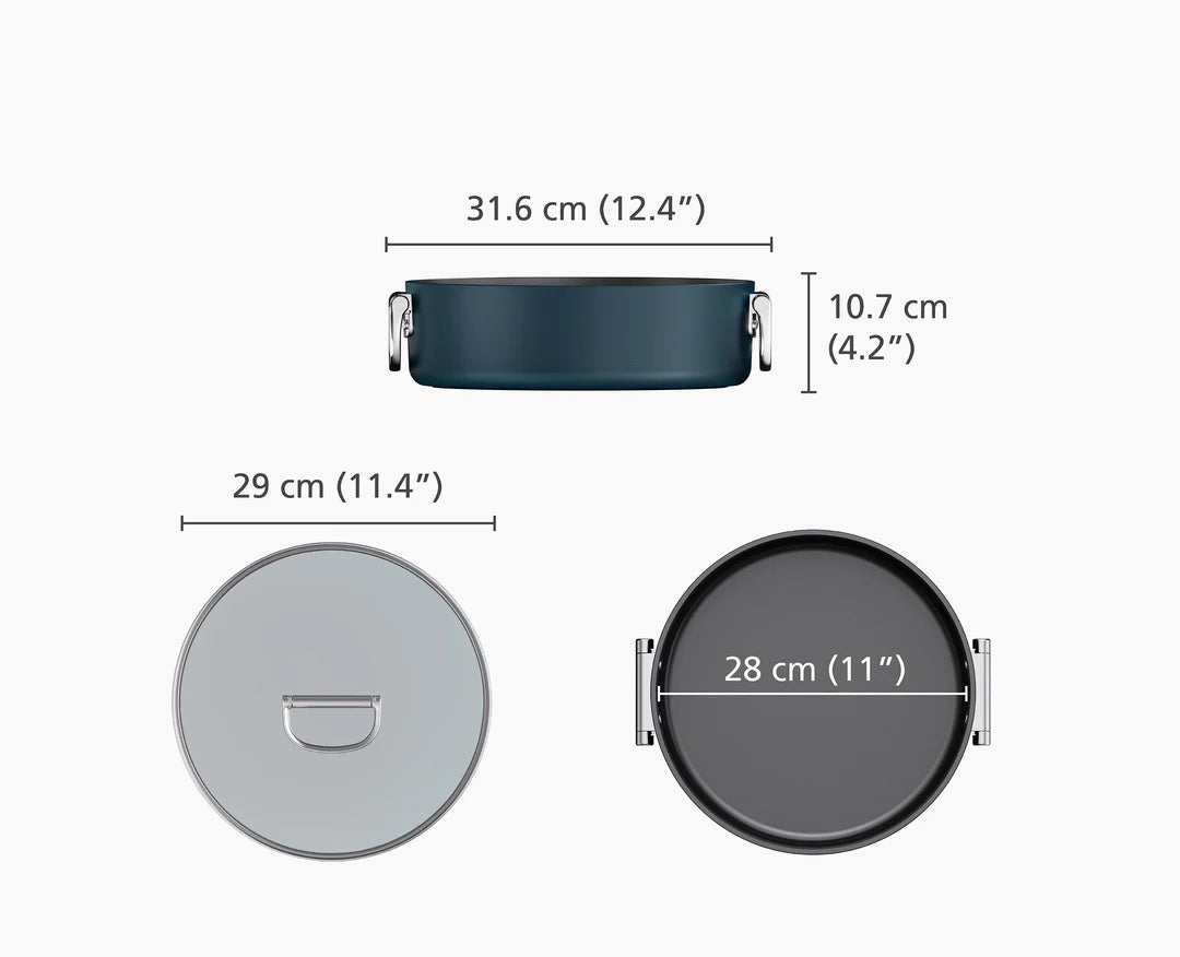 Joseph Joseph Space Non-Stick Shallow Casserole Pan with Lid | 5 Qt