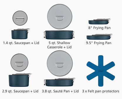Joseph Joseph Space Non-Stick Cookware Set | 10-Piece