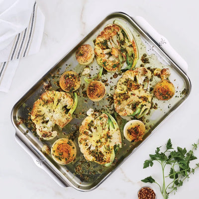 Hestan OvenBond Tri-Ply Half Sheet Pan | 13 In x 18 In Premium Clad Stainless Steel