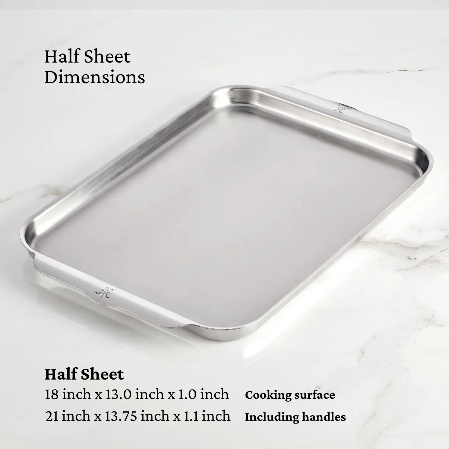 Hestan OvenBond Tri-Ply Half Sheet Pan | 13 In x 18 In Premium Clad Stainless Steel