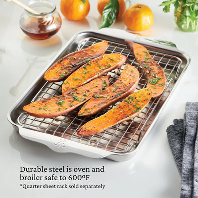 Hestan OvenBond Tri-Ply Qtr Sheet Pan | 9x12In | Clad Stainless Steel