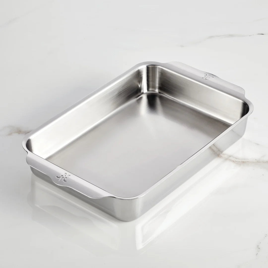 Hestan OvenBond Tri-Ply Rectangular Baker | 9.5 In | Clad Stainless Steel