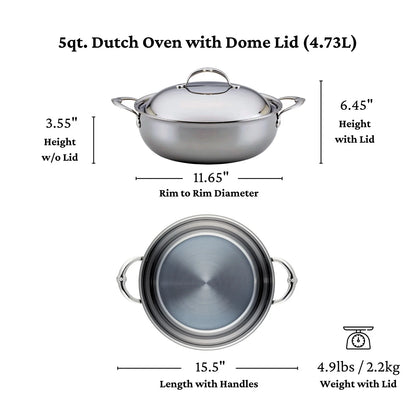 NanoBond Dutch Oven with Dome Lid | 5 Qt