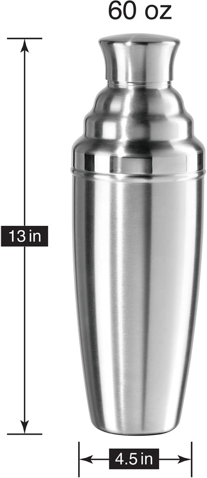 OGGI Jumbo Stainless Steel Cocktail Shaker | 60 oz