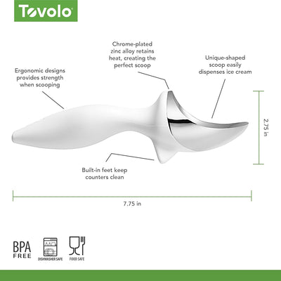 Tovolo Tilt-Up Ice Cream Scoop white