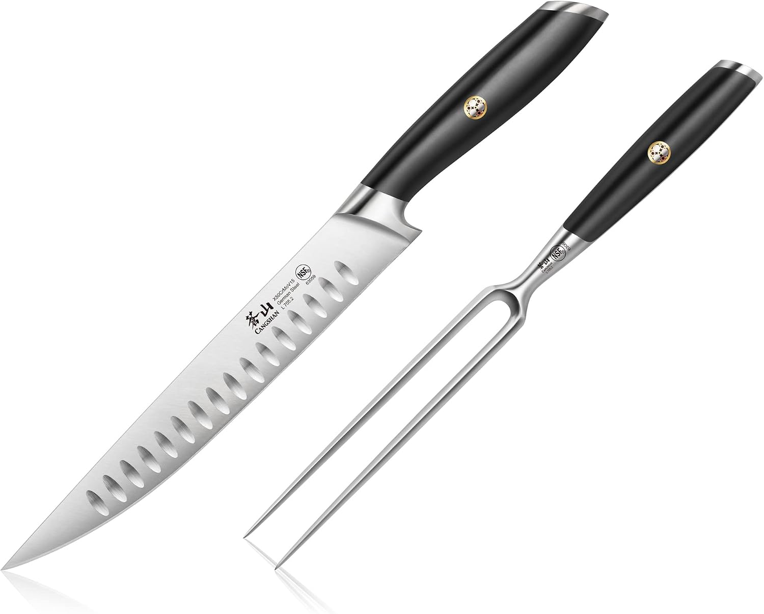 Cangshan L Series 2-Piece Carving Set, Forged German Steel (Black)