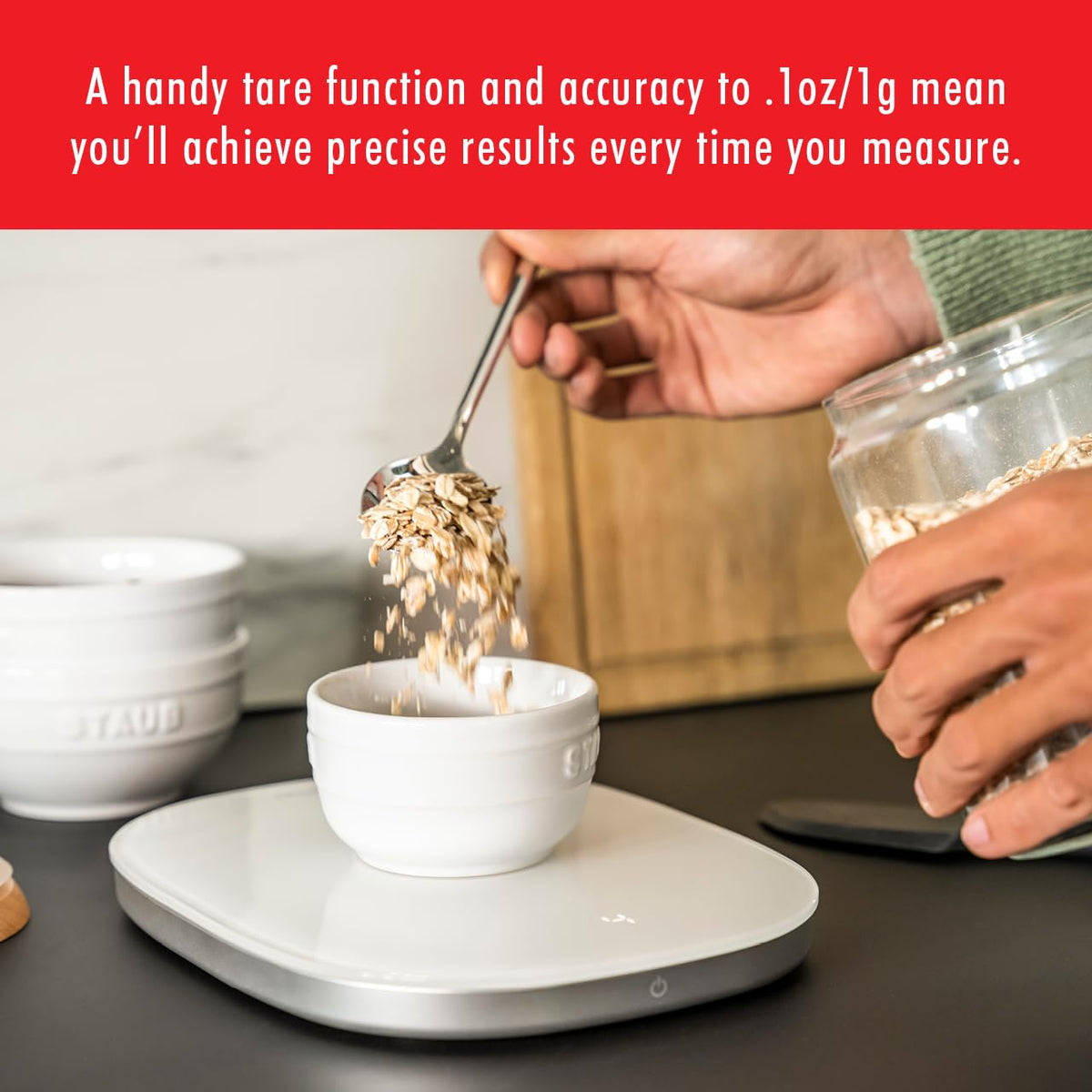 ZWILLING Enfinigy Digital Kitchen Food Scale | Rechargeable, 22lb Capacity