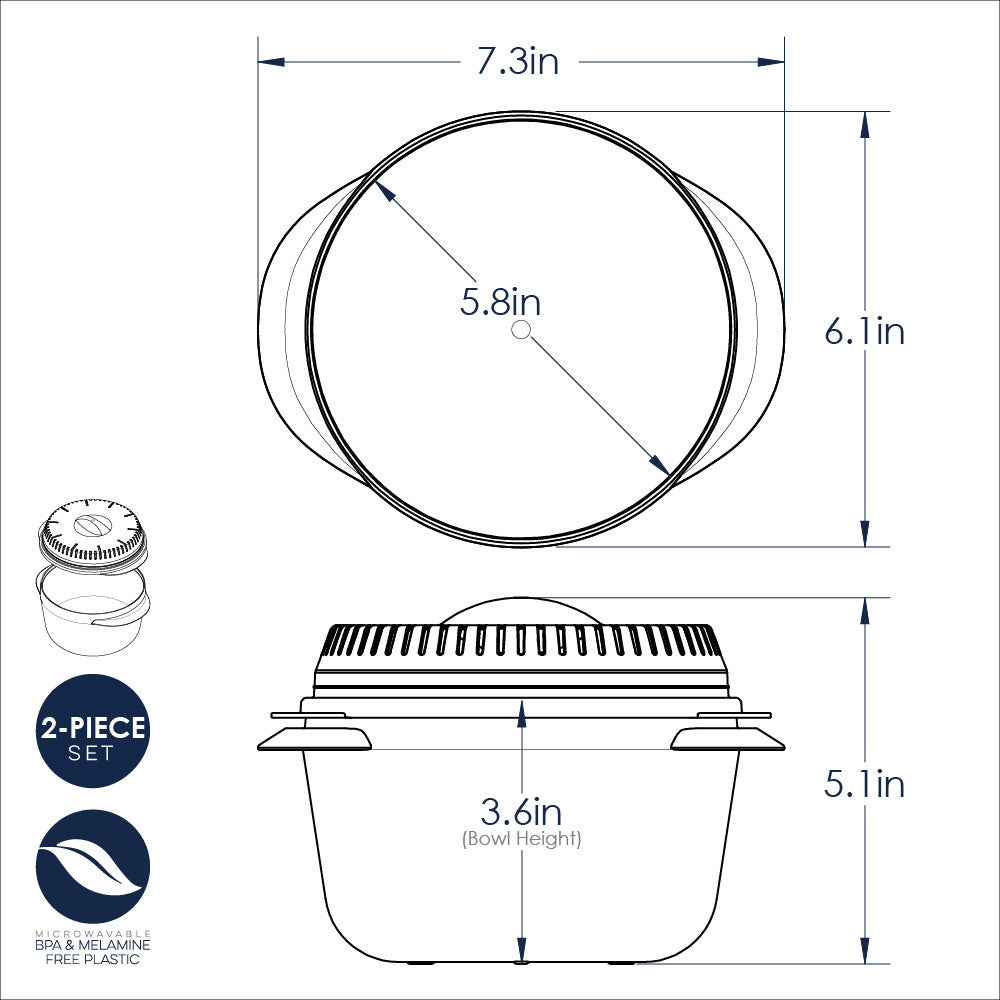 Nordic Ware Microwave Multi-Boiler | 5.5 Cup Nonstick Microwave Cooker