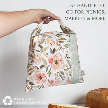 Reusable Beeswax Bread Bag & Bowl Cover for Sourdough & Homemade Loaves