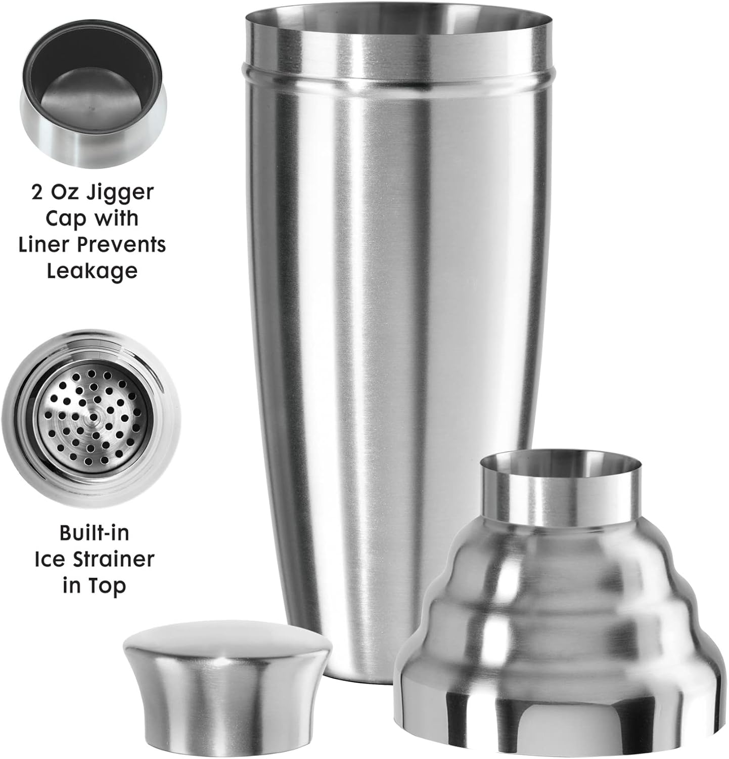OGGI Jumbo Stainless Steel Cocktail Shaker | 60 oz