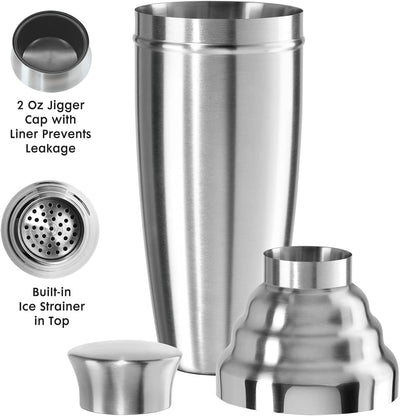 OGGI Jumbo Stainless Steel Cocktail Shaker | 60 oz
