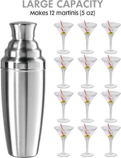 OGGI Jumbo Stainless Steel Cocktail Shaker | 60 oz