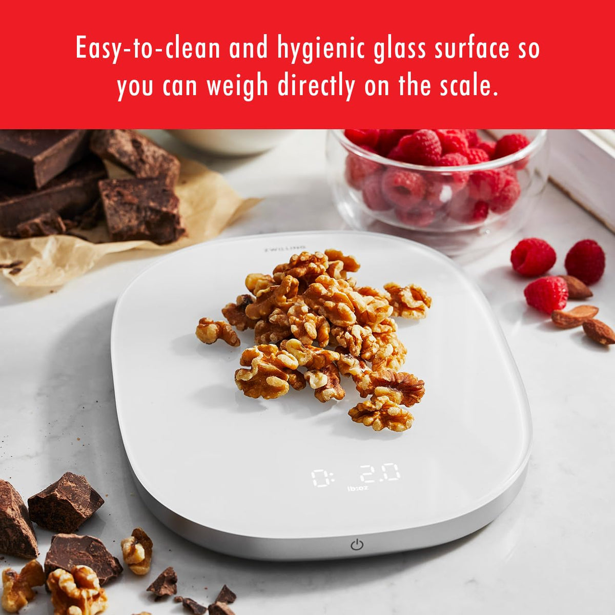 ZWILLING Enfinigy Digital Kitchen Food Scale | Rechargeable, 22lb Capacity