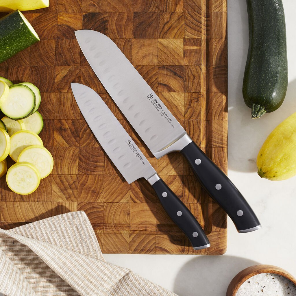 Henckels 2 Piece Forged Santoku Knife Set | Black