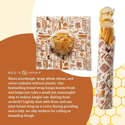 Bee’s Wrap XL Reusable Beeswax Food Wrap | 17 In x 23 In | Bakery Lane