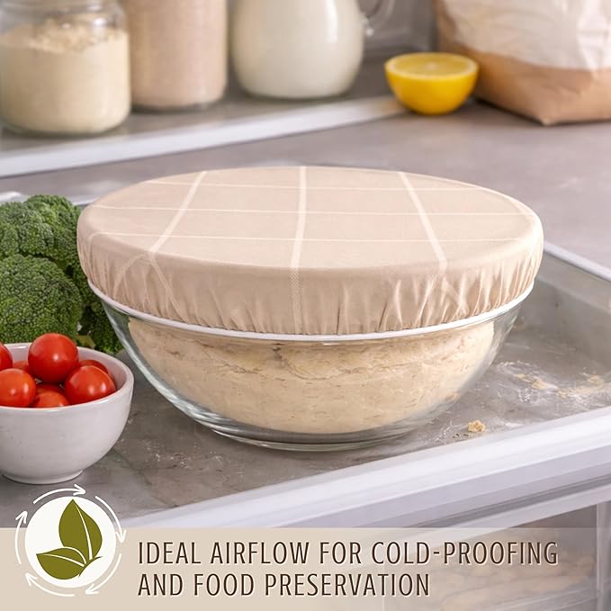 Reusable Beeswax Bread Bag & Bowl Cover for Sourdough & Homemade Loaves
