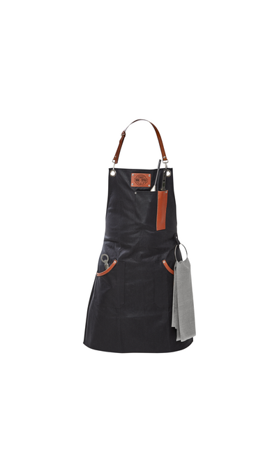 GEFU Premium Barbecue Apron BBQ with Genuine Leather Accents